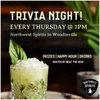 Trivia night! Every Thursday @ 7PM at Northwest Spirits in Woodinville. Prizes, happy hour, and drinks hosted by Beat the Geek.